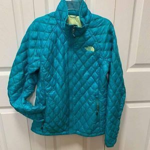 The North Face Quilted Puffer Teal Green Blue Size XS